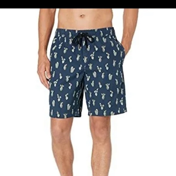 Goodthreads Swim Trunks, Large cactus navy NWT - Picture 1 of 16